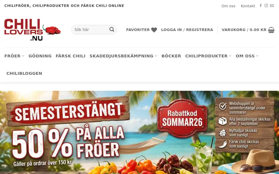 Screenshot of chililovers.nu