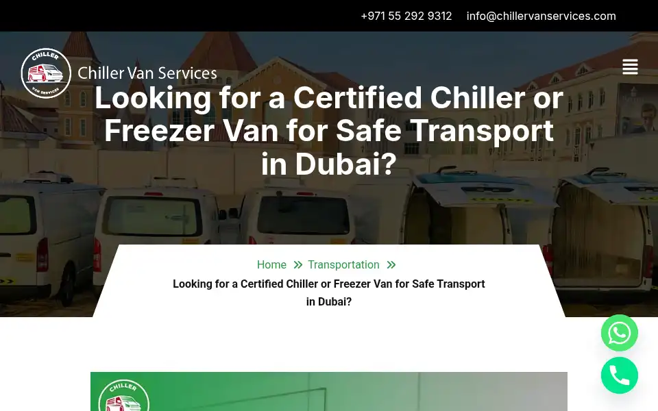 Screenshot of chillervanservices.com