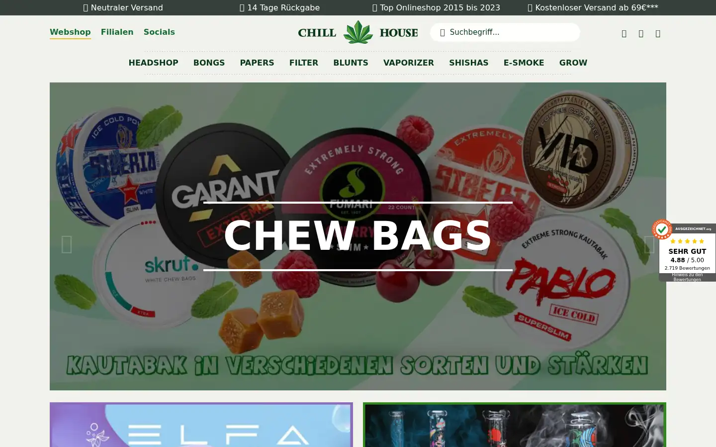 Screenshot of chillhouse.de