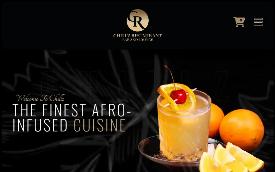 Screenshot of chillzrestaurant.co.uk