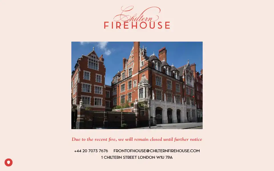Screenshot of chilternfirehouse.com