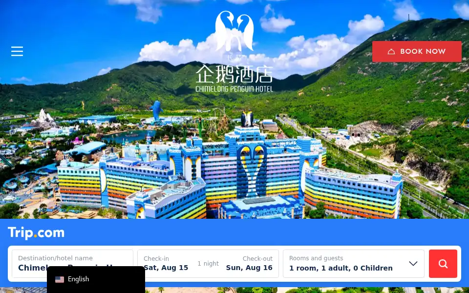 Screenshot of chimelongpenguinhotel.com