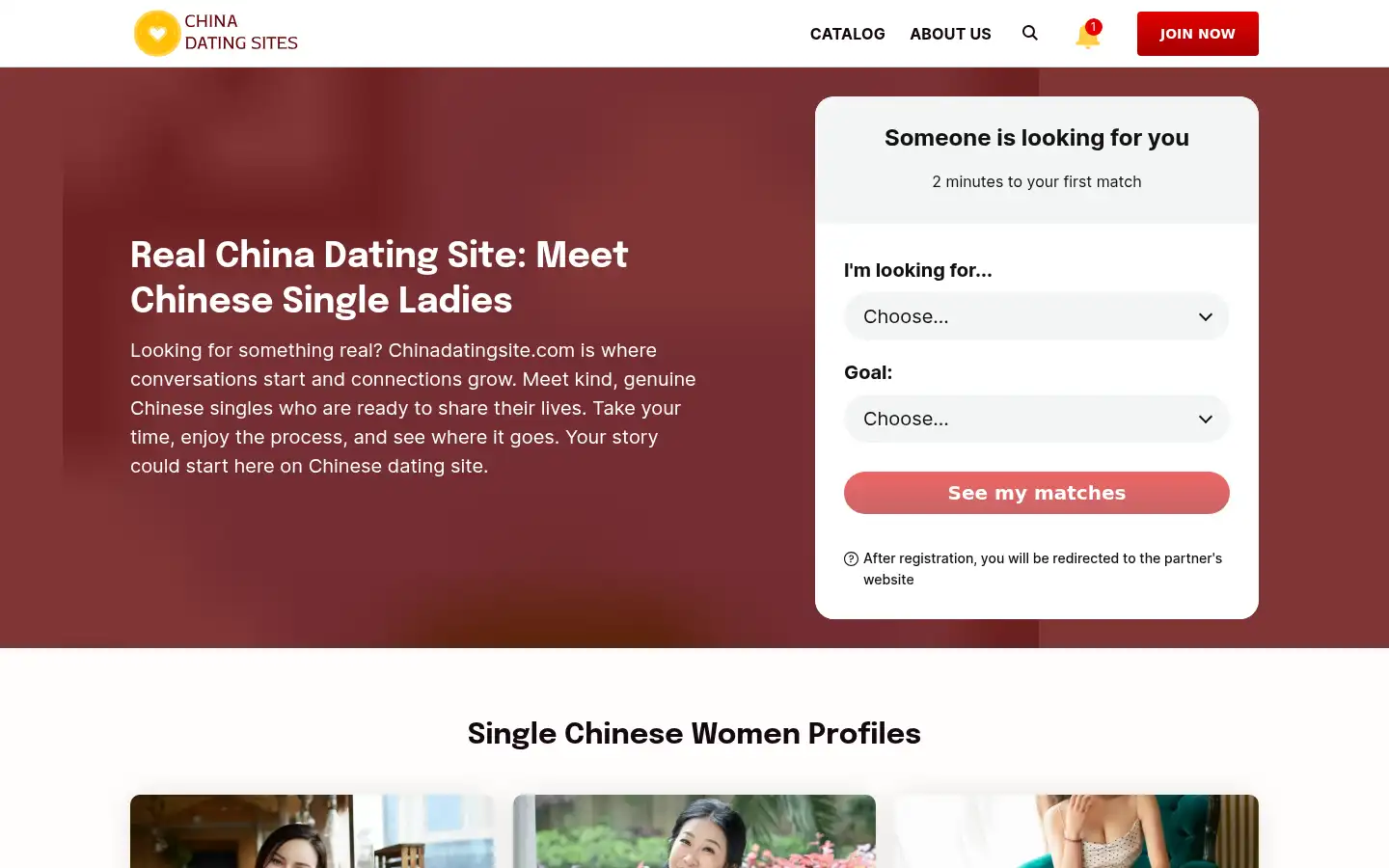Screenshot of chinadatingsite.com