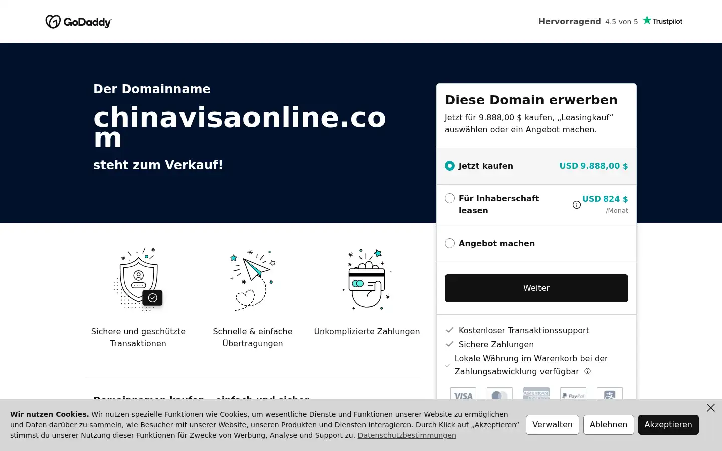 Screenshot of chinavisaonline.com