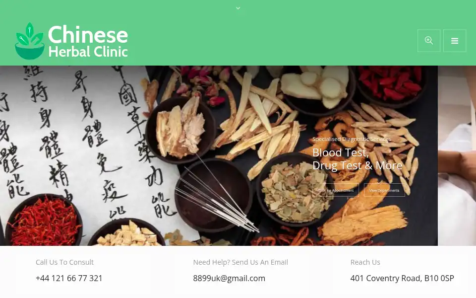 Screenshot of chinesehospital.co.uk