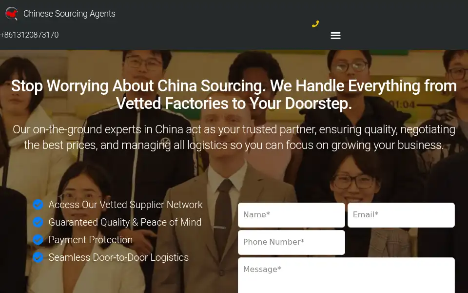 Screenshot of chinesesourcingagents.com