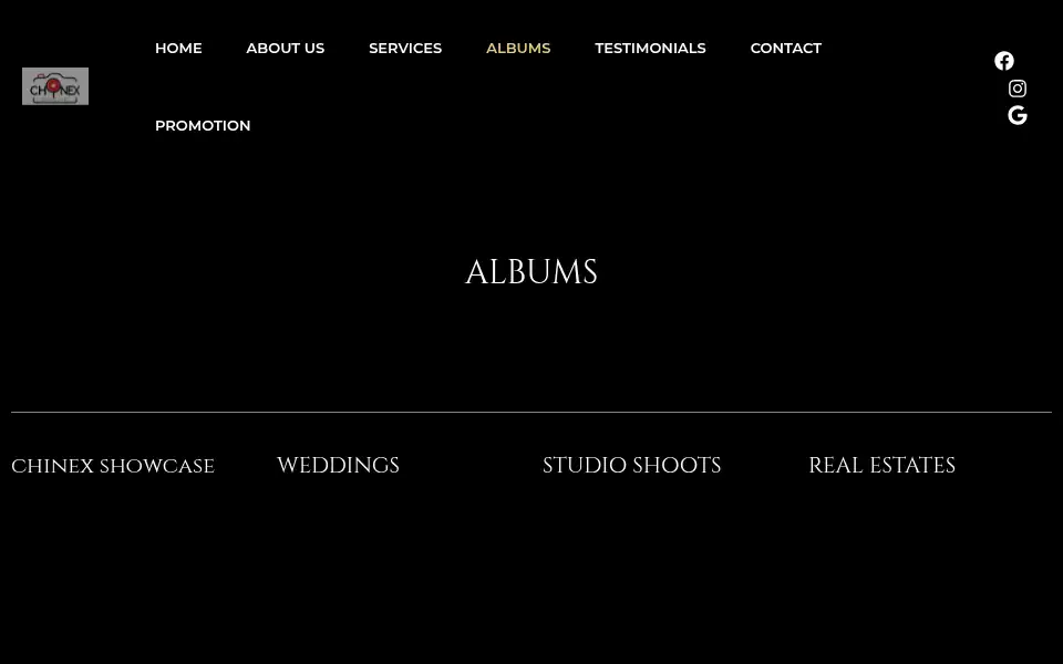 Screenshot of chinexproductions.co.za