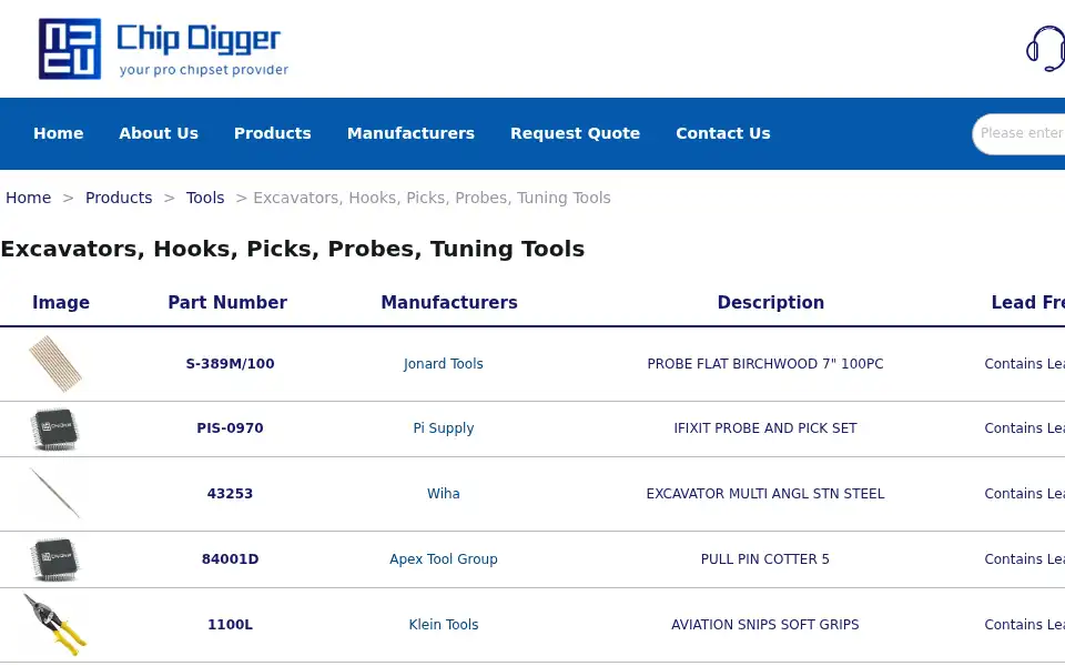 Screenshot of chipdigger.com