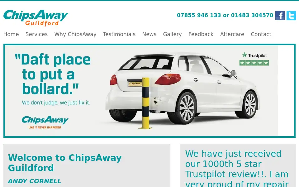 Screenshot of chipsawayguildford.co.uk