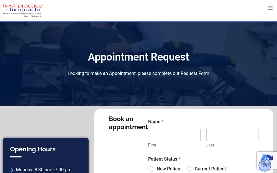 Screenshot of chiropractor-brighton.co.uk