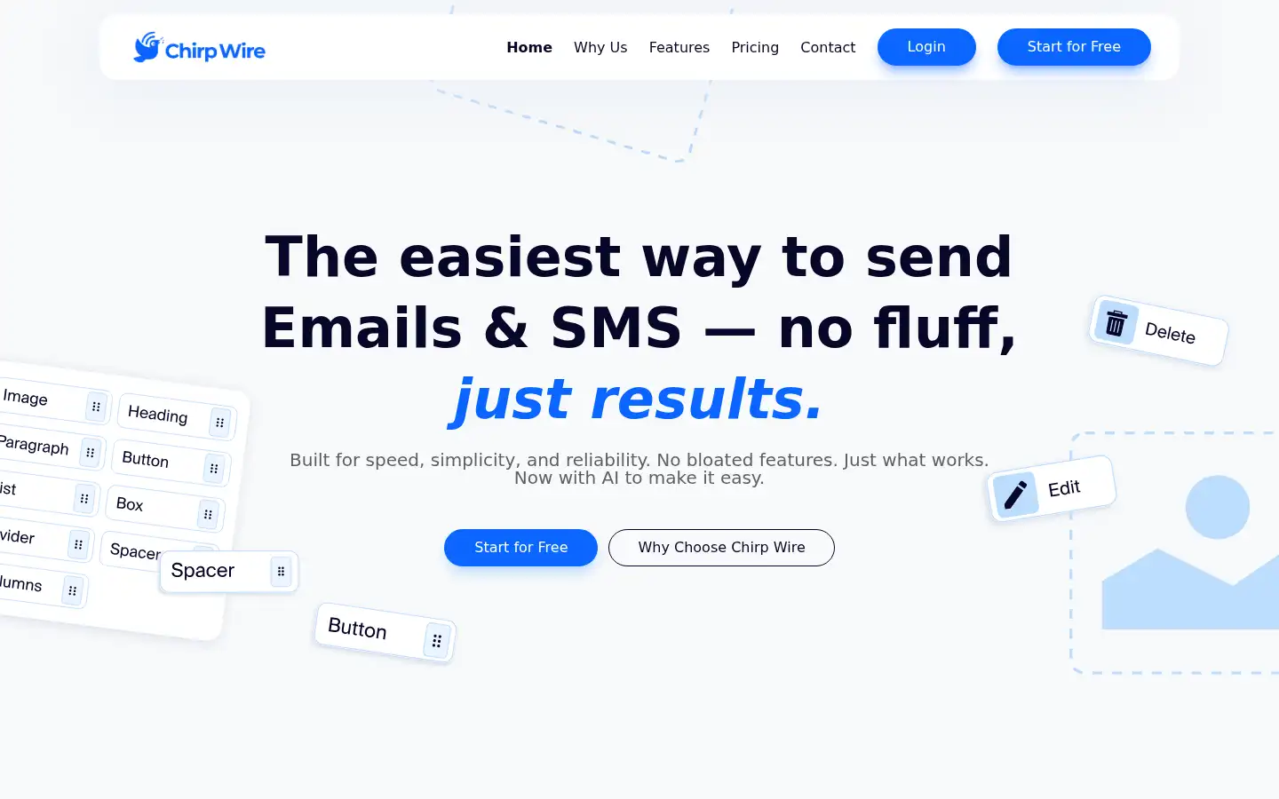 Screenshot of chirp-wire.com