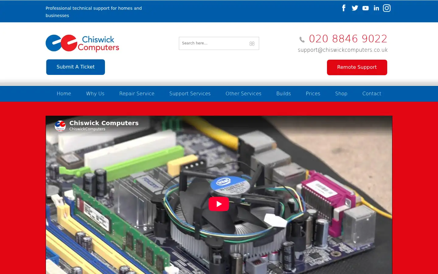 Screenshot of chiswickcomputers.co.uk