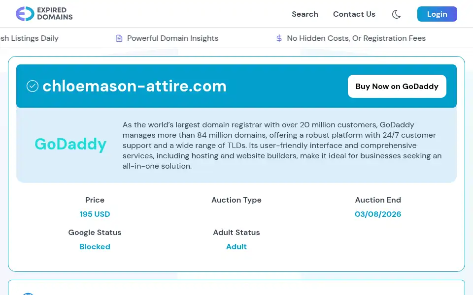 Screenshot of chloemason-attire.com