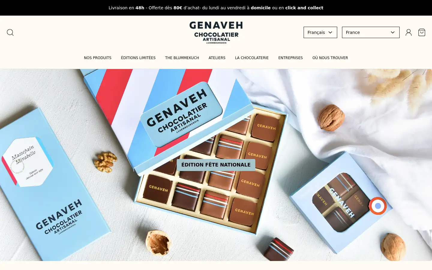 Screenshot of chocolaterie-genaveh.com