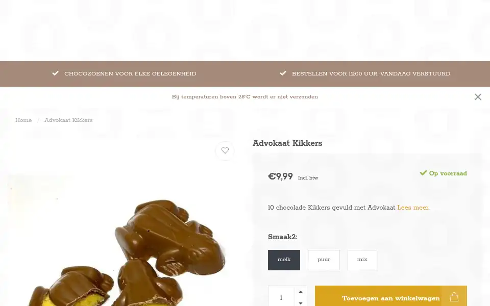 Screenshot of chocozoenen.com