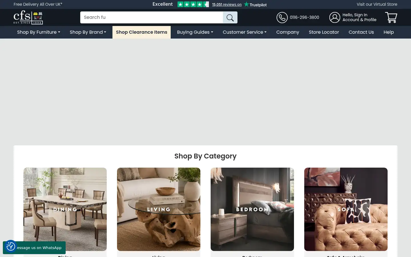 Screenshot of choicefurnituresuperstore.co.uk