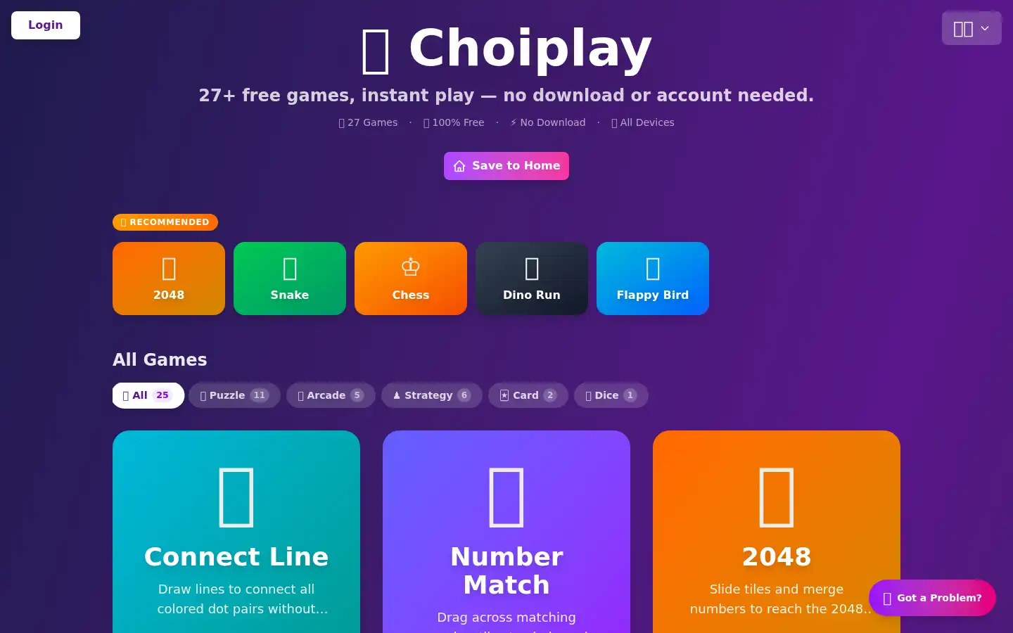 Screenshot of choiplay.com