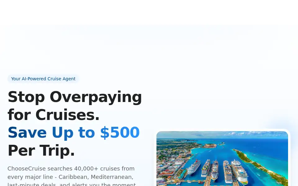 Screenshot of choose-cruise.com