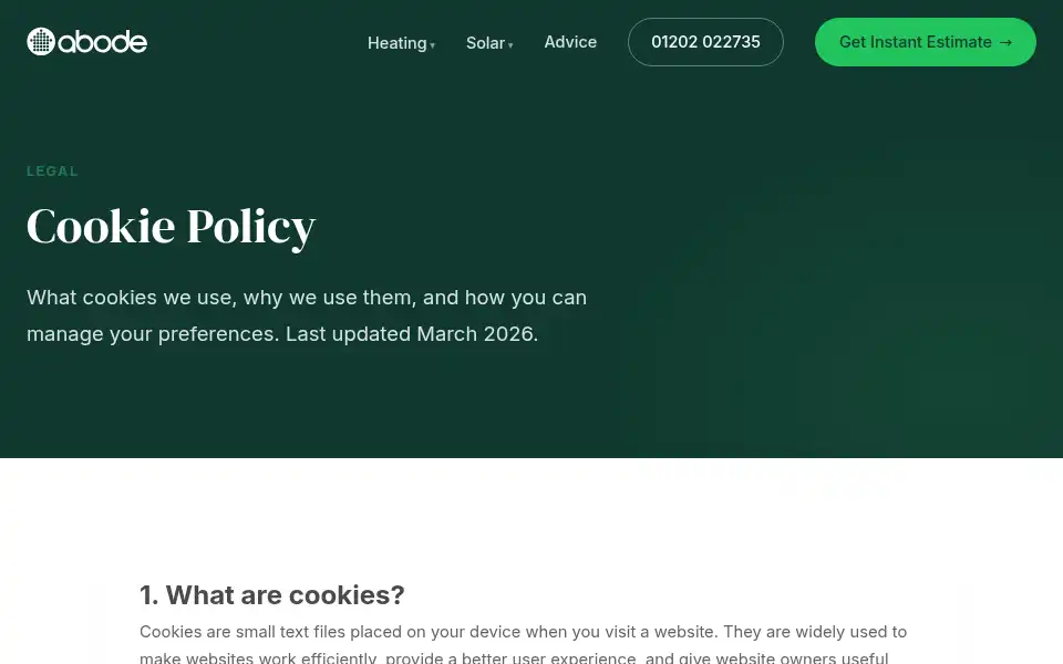 Screenshot of chooseabode.com