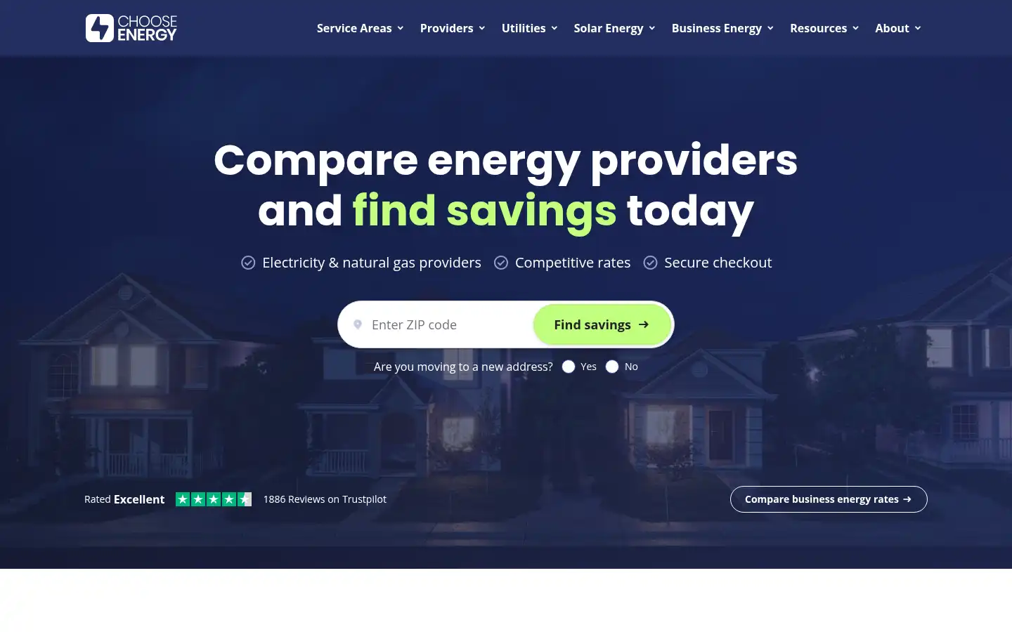 Screenshot of chooseenergy.com