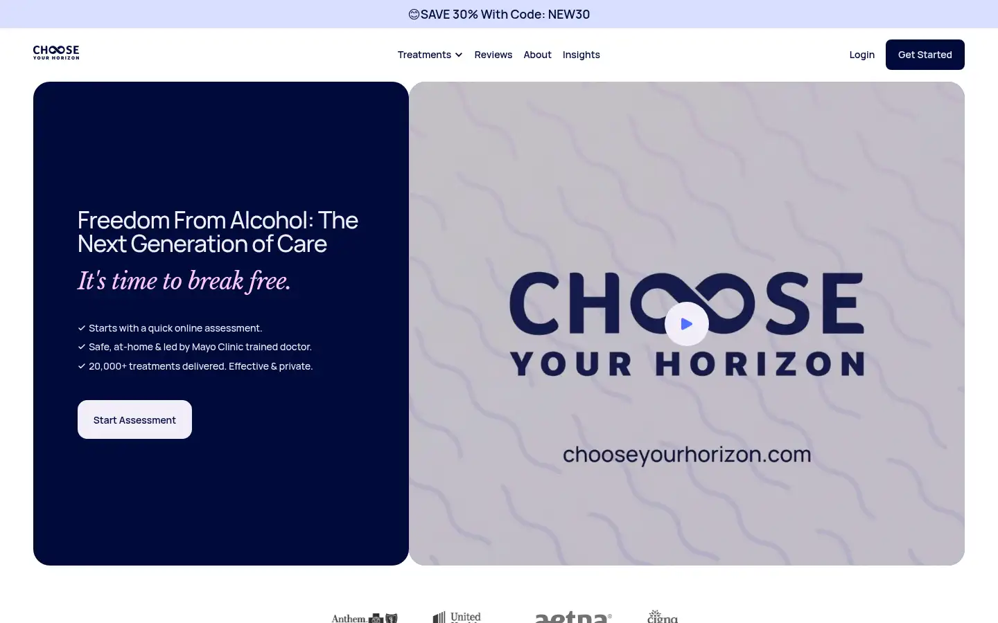 Screenshot of chooseyourhorizon.com