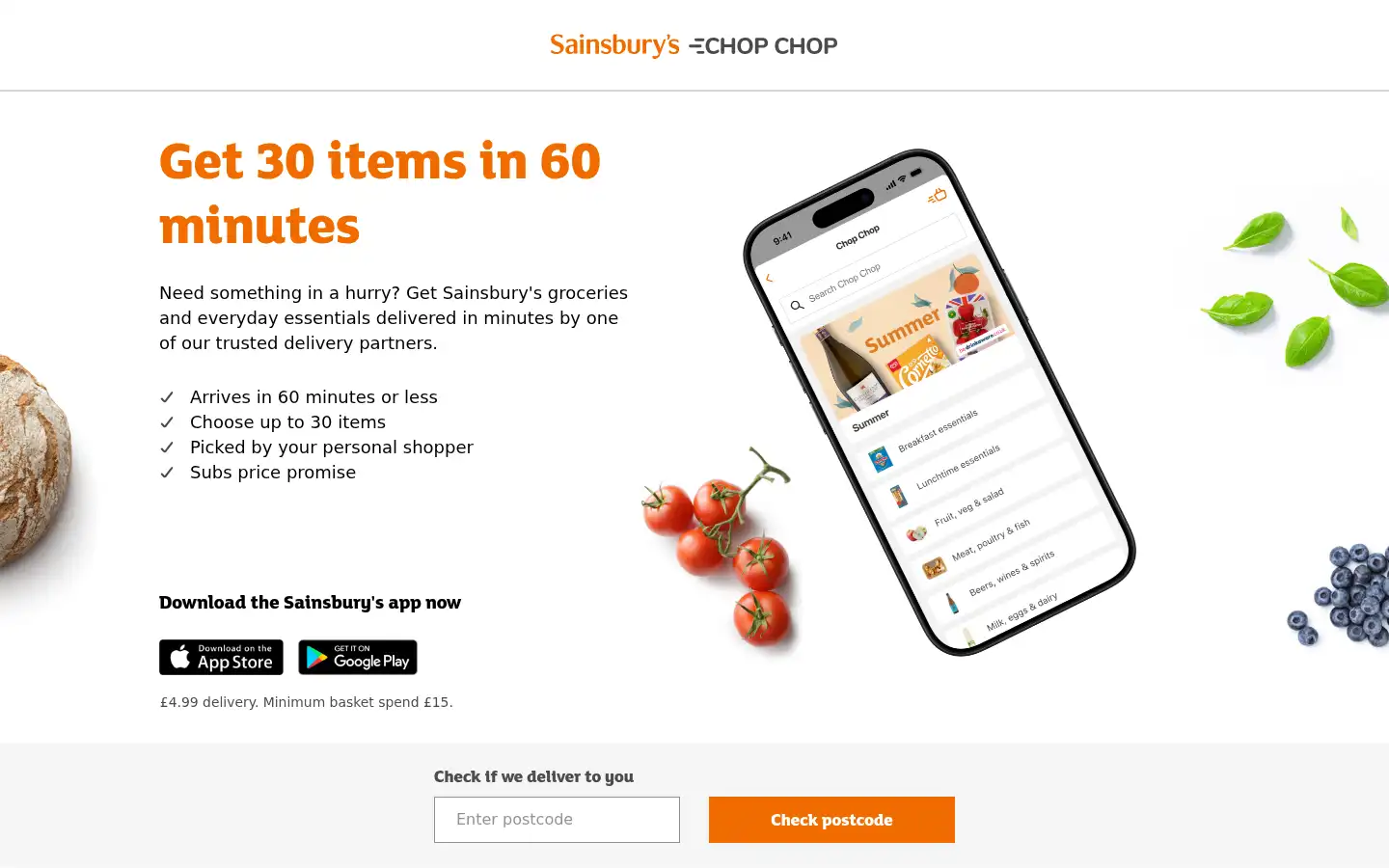 Screenshot of chopchopapp.co.uk