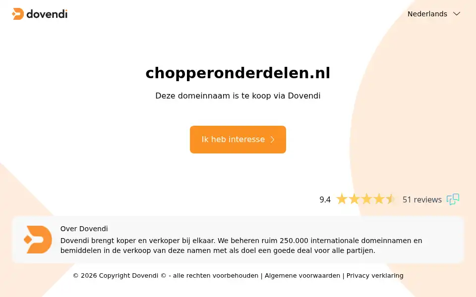Screenshot of chopperonderdelen.nl