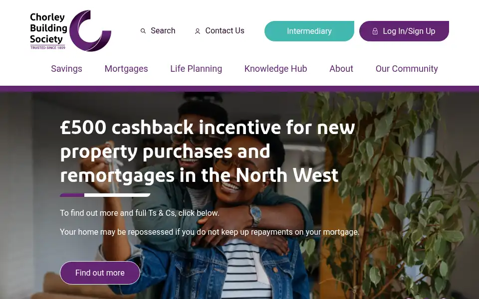 Screenshot of chorleybs.co.uk