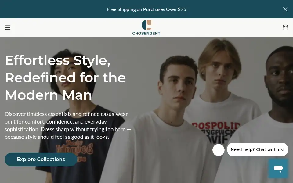 Screenshot of chosengent.com