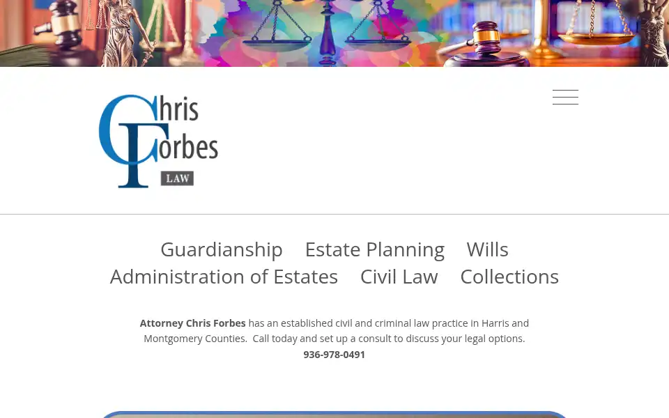 Screenshot of chrisforbeslaw.com