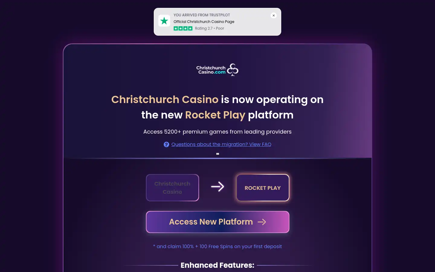 Screenshot of christchurch-casino-online.site