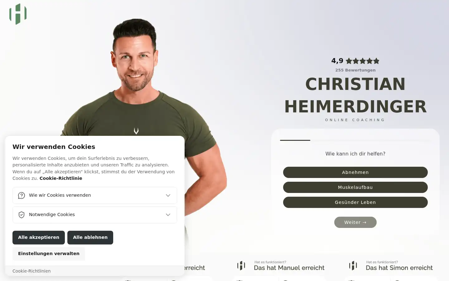 Screenshot of christian-heimerdinger.de