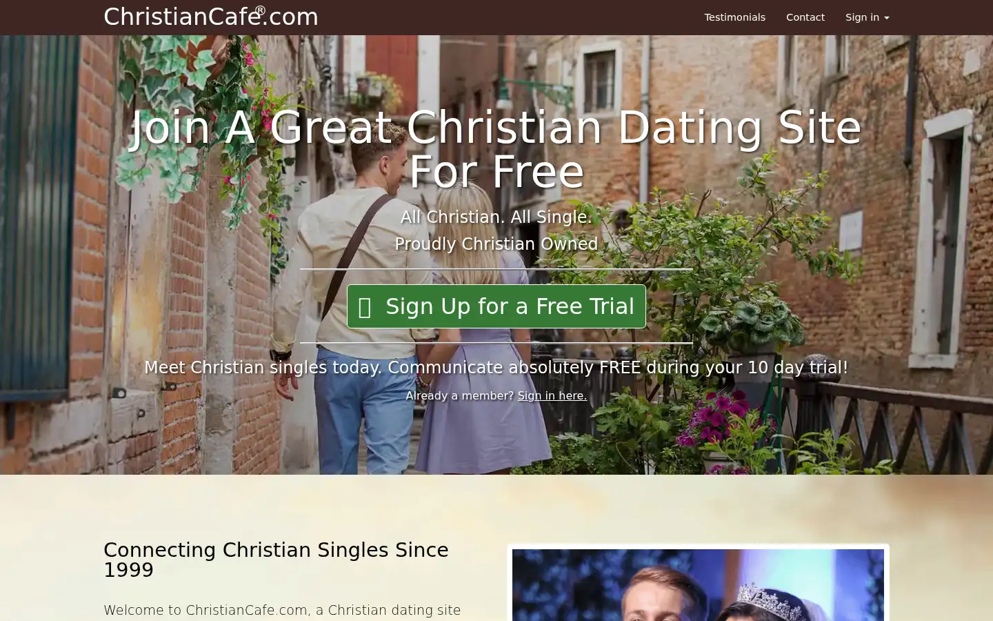 Screenshot of christiancafe.com