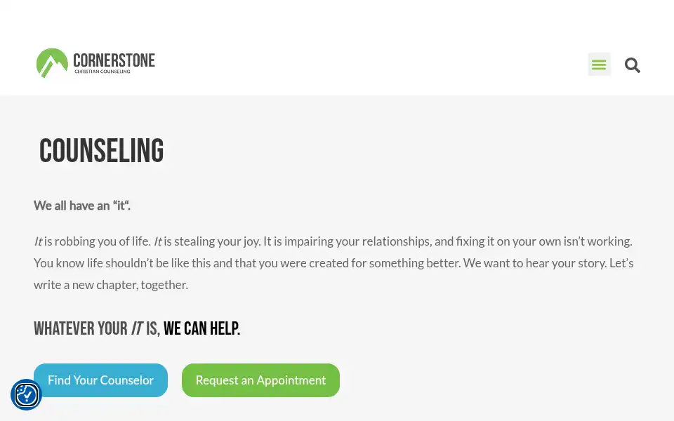 Screenshot of christiancounselingco.com