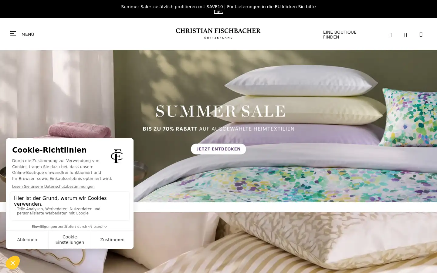 Screenshot of christianfischbacher.com