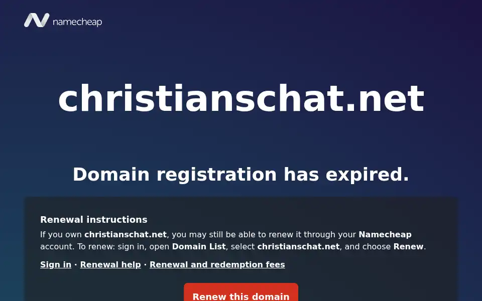 Screenshot of christianschat.net