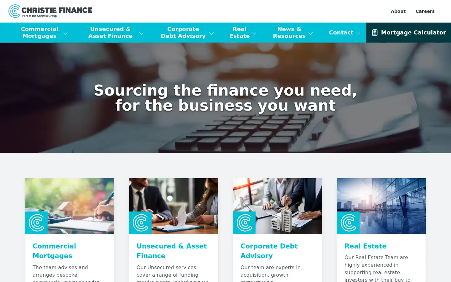 Screenshot of christiefinance.com