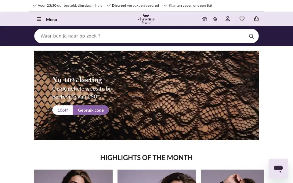Screenshot of christineleduc.nl