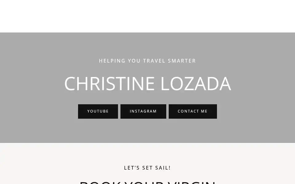 Screenshot of christinelozada.com