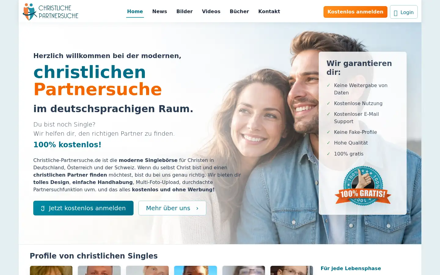 Screenshot of christliche-partner-suche.de