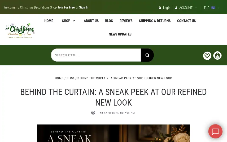 Screenshot of christmasdecorationsshop.com