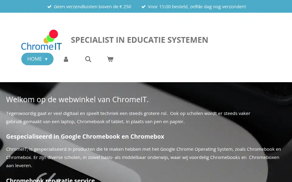 Screenshot of chromeit.nl