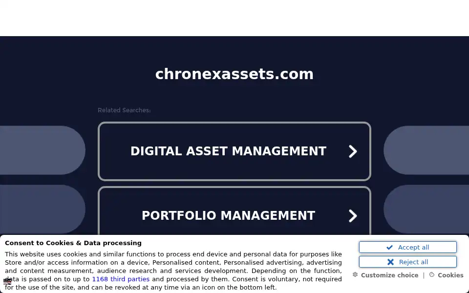 Screenshot of chronexassets.com