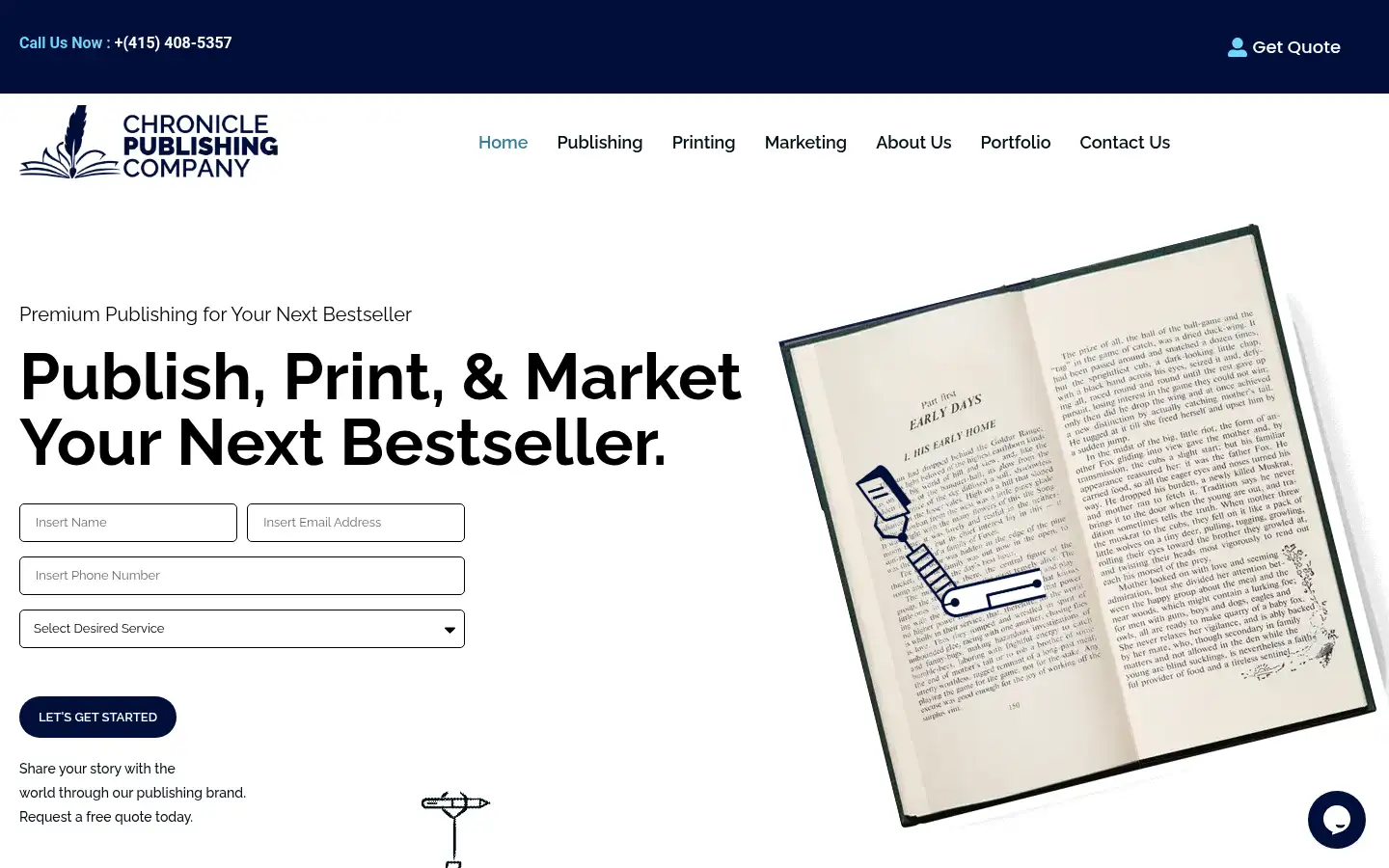 Screenshot of chroniclepublishingcompany.com