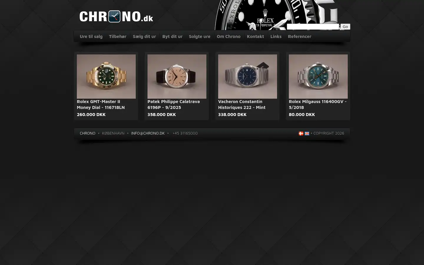 Screenshot of chrono.dk