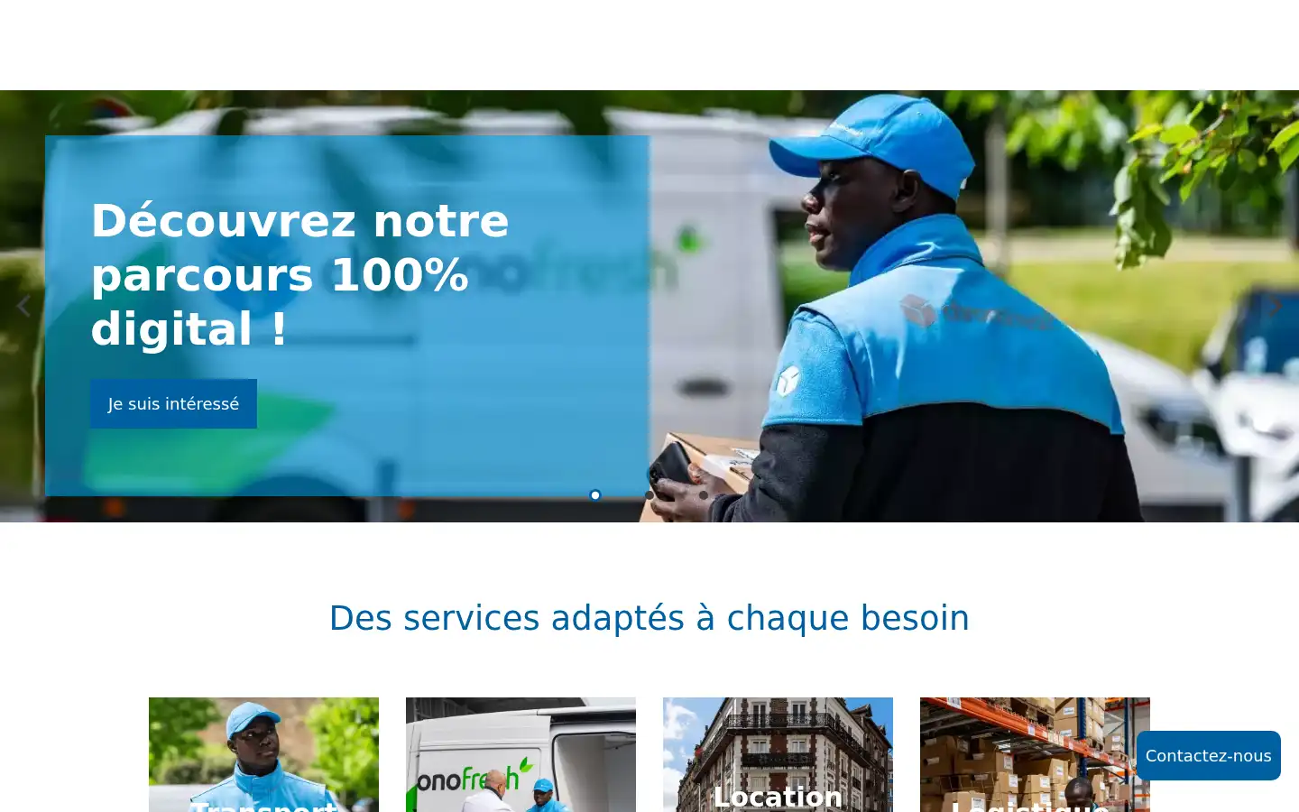 Screenshot of chronofresh.fr
