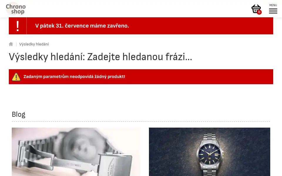 Screenshot of chronoshop.cz