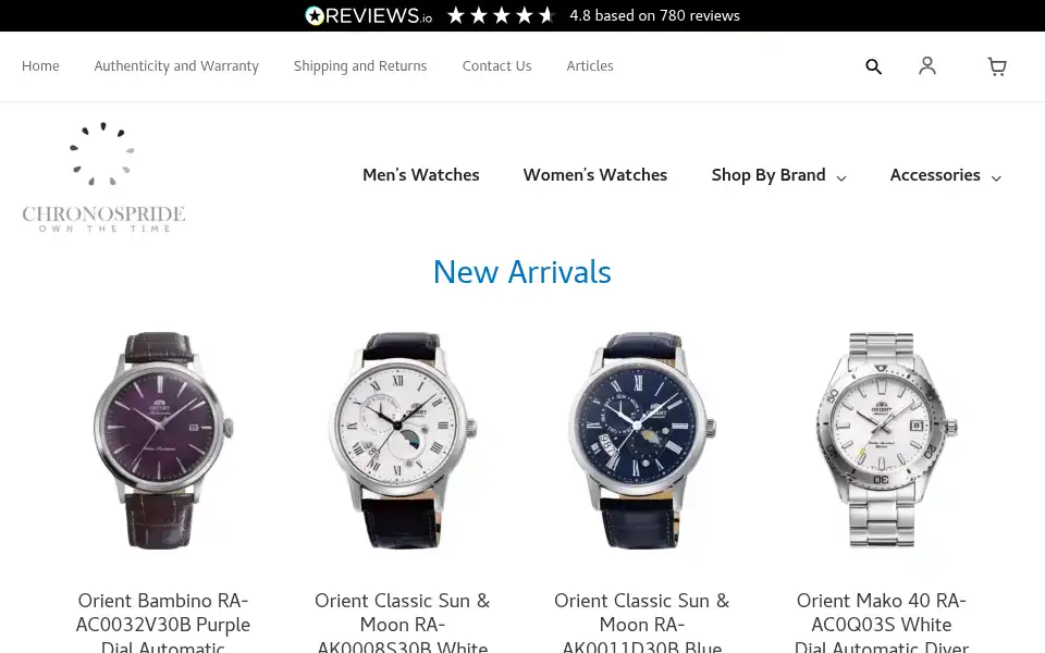 Screenshot of chronospride.com.au