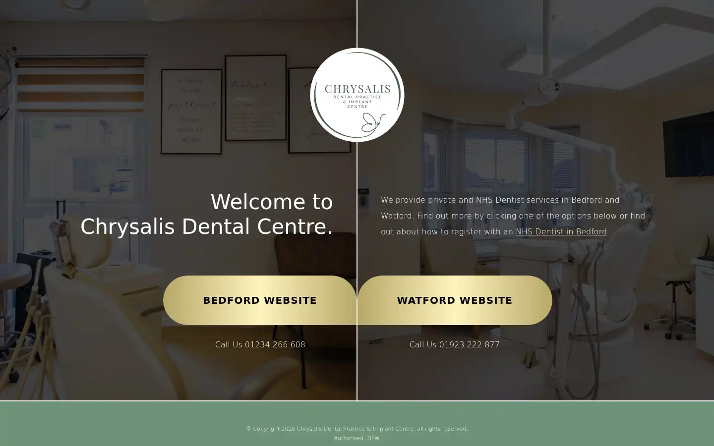 Screenshot of chrysalisdentalpractice.co.uk