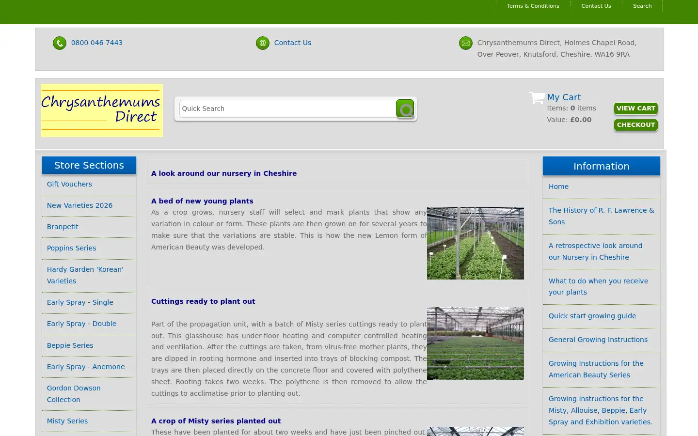 Screenshot of chrysanthemumsdirect.co.uk